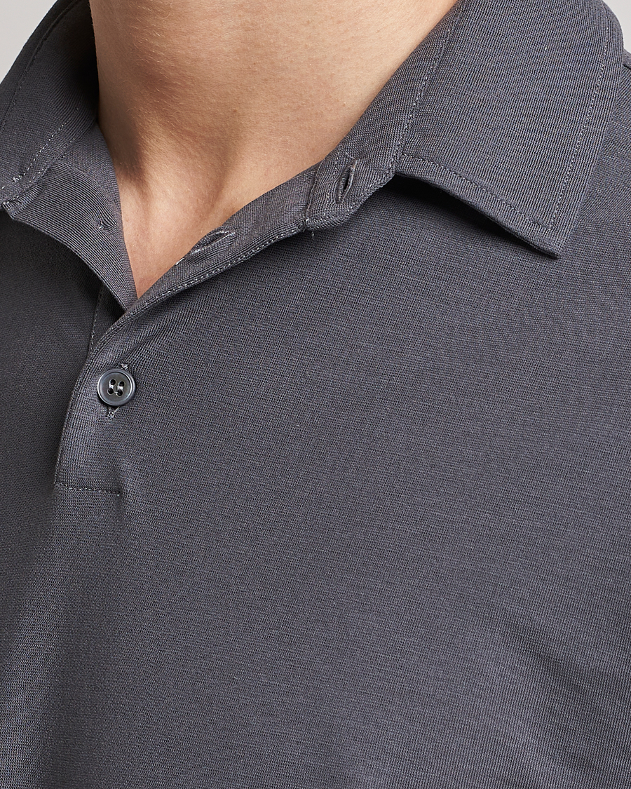 Uomini | Polo | Zanone | Ice Cotton Polo Dark Grey