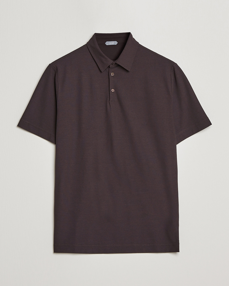 Uomini | Polo | Zanone | Ice Cotton Polo Dark Brown