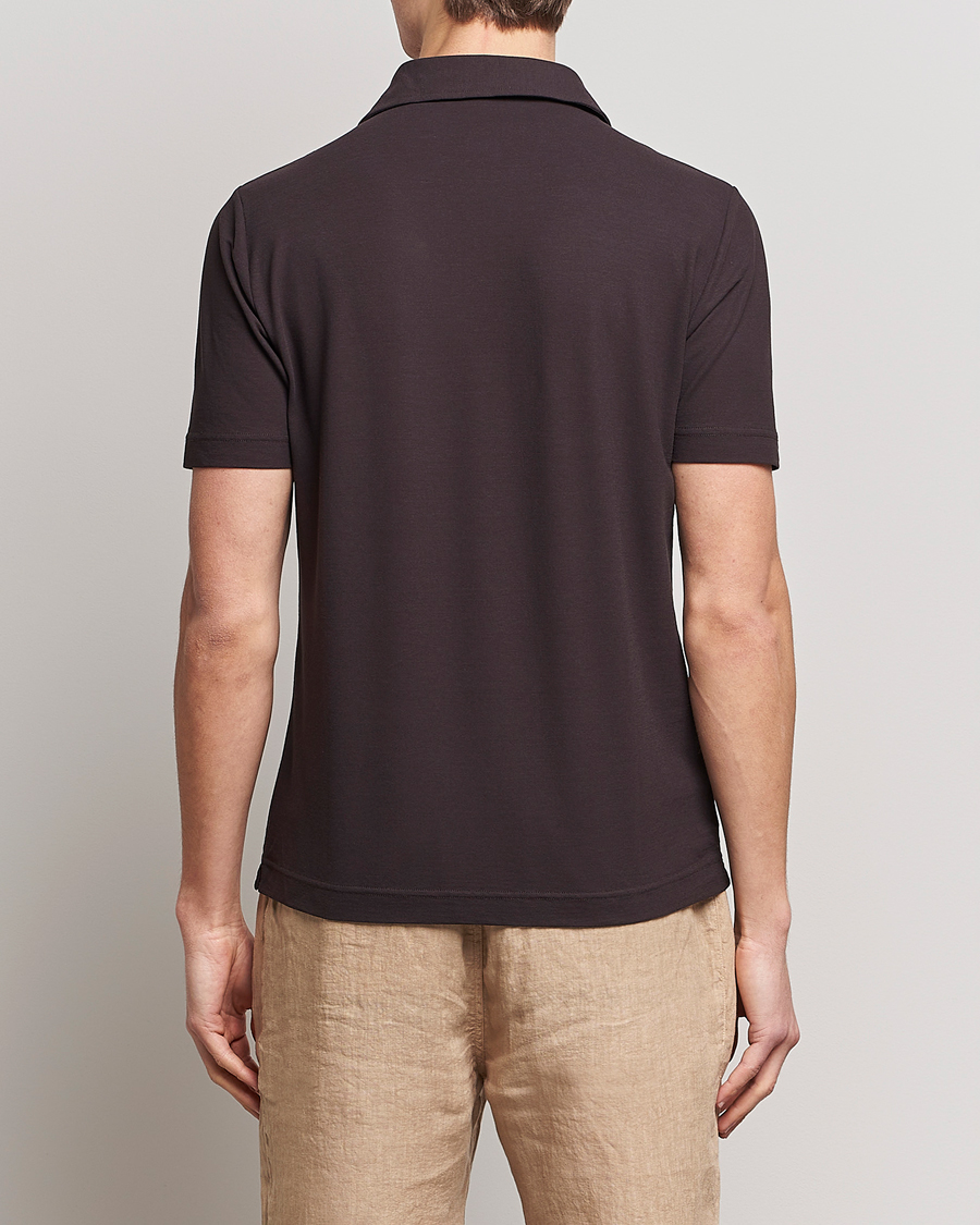 Uomini | Polo | Zanone | Ice Cotton Polo Dark Brown