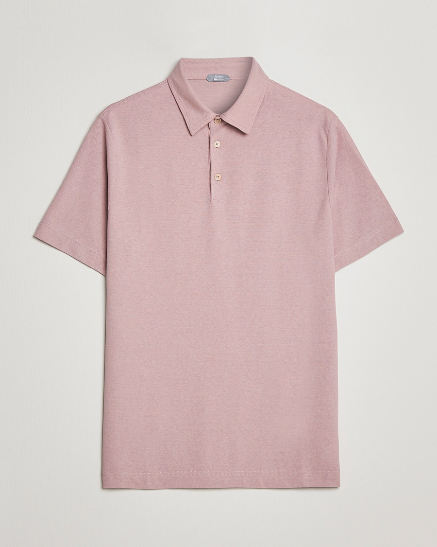 Uomini | Polo | Zanone | Ice Cotton Polo Washed Pink