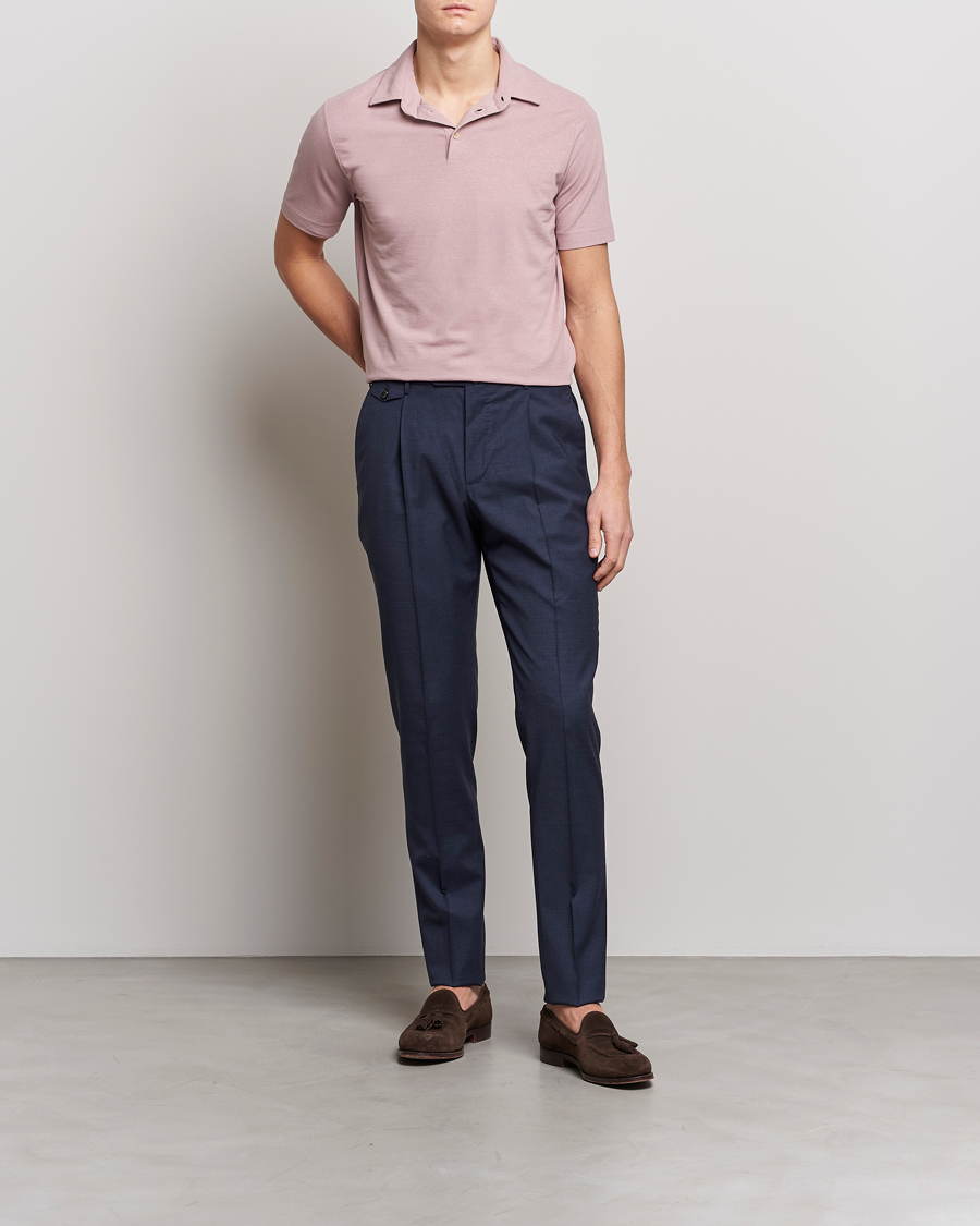 Uomini | Polo | Zanone | Ice Cotton Polo Washed Pink