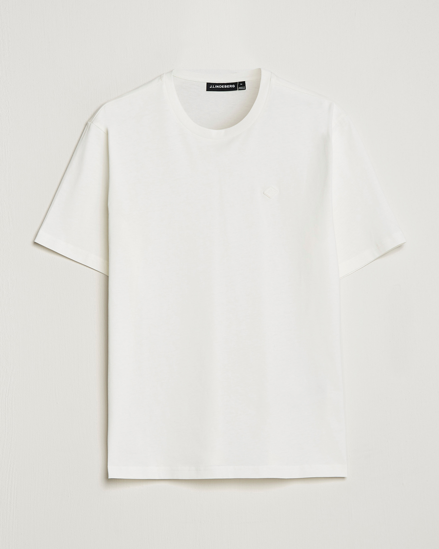 Uomini | T-shirt | J.Lindeberg | Dale Organic Cotton Patch T-Shirt Cloud White