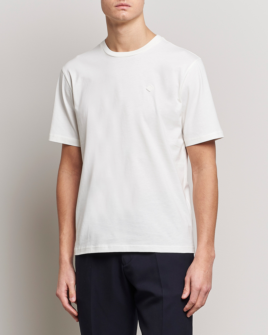 Uomini | T-shirt | J.Lindeberg | Dale Organic Cotton Patch T-Shirt Cloud White