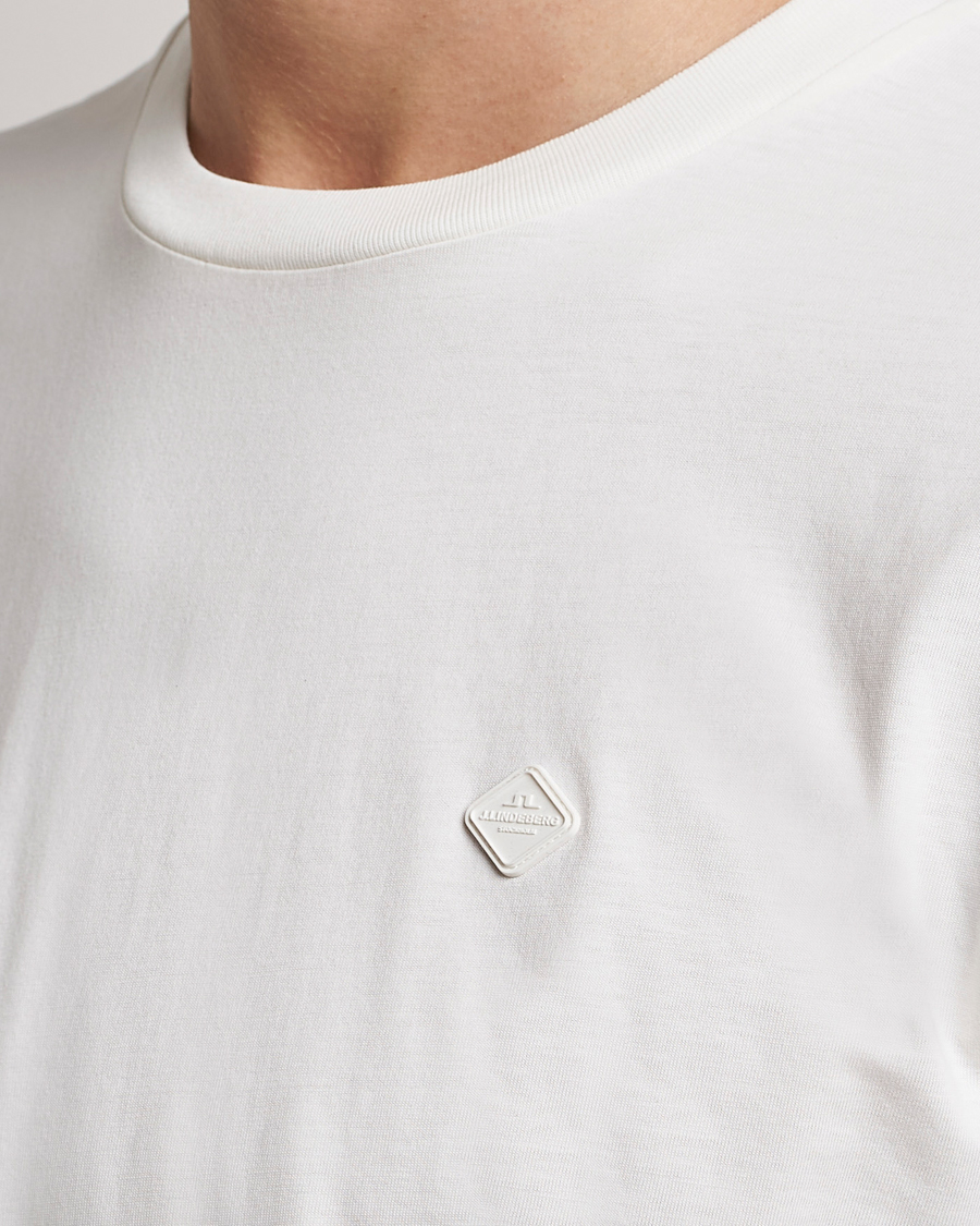 Uomini | T-shirt | J.Lindeberg | Dale Organic Cotton Patch T-Shirt Cloud White