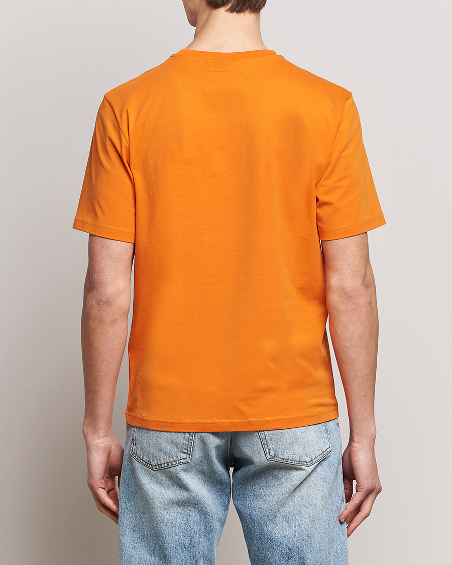 Uomini | T-shirt | J.Lindeberg | Dale Organic Cotton Patch T-Shirt Russet Orange