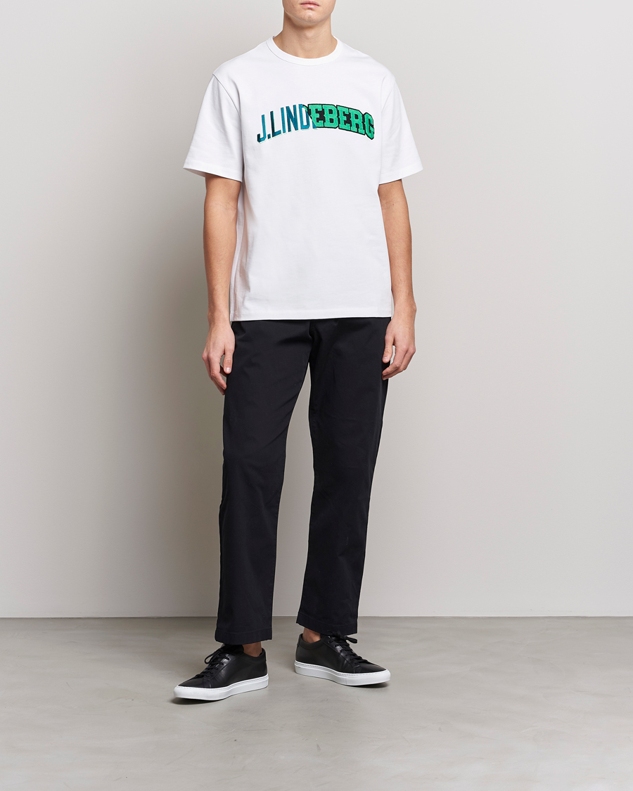 Uomini | T-shirt | J.Lindeberg | Camilo Graphic Heavy T-Shirt White