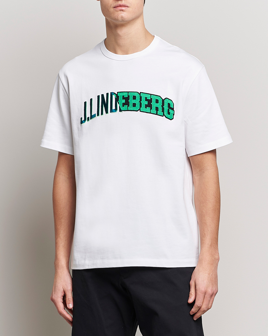 Uomini | T-shirt | J.Lindeberg | Camilo Graphic Heavy T-Shirt White