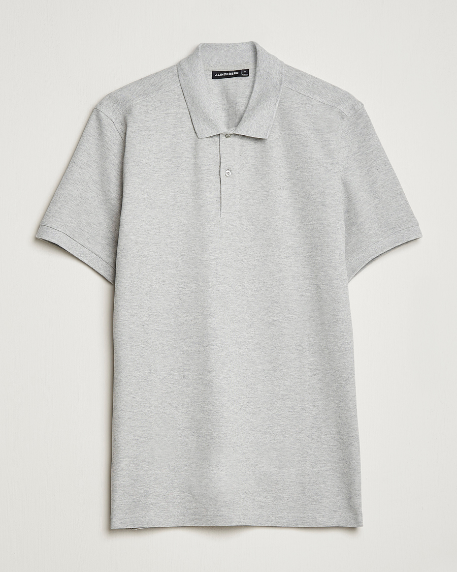 Uomini | Polo | J.Lindeberg | Troy Clean Polo Light Grey Melange