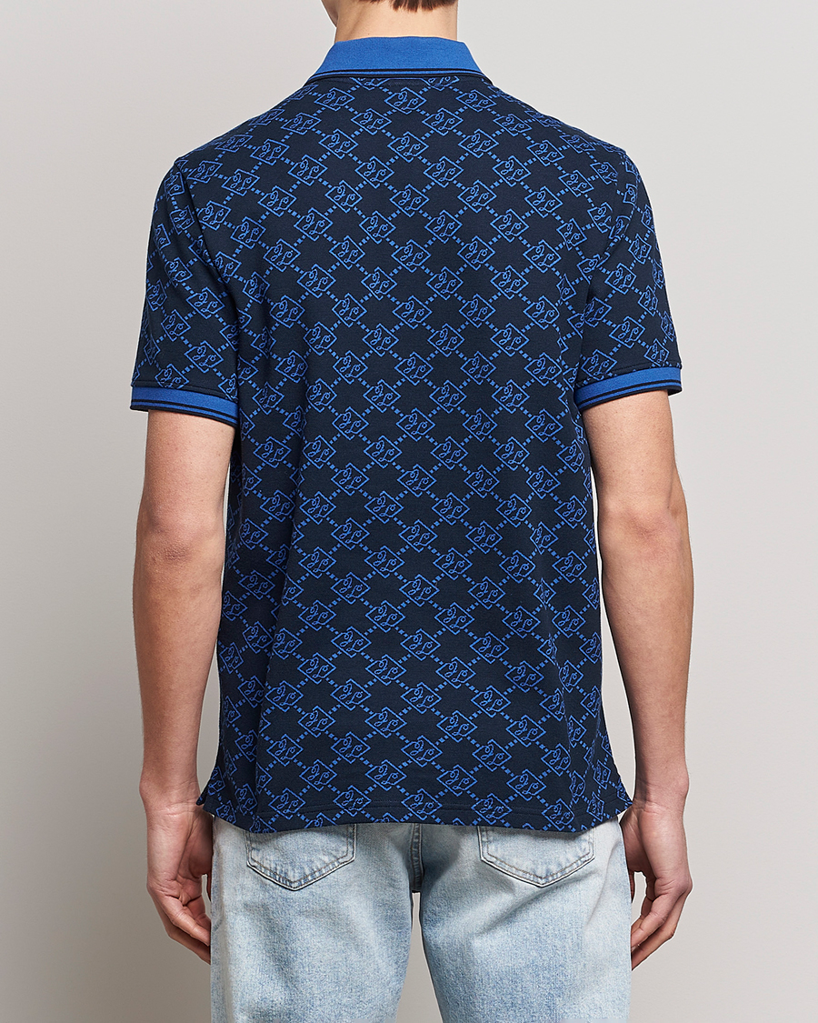 Uomini | Polo | J.Lindeberg | Deklan Organic Cotton Jacquard Polo Navy