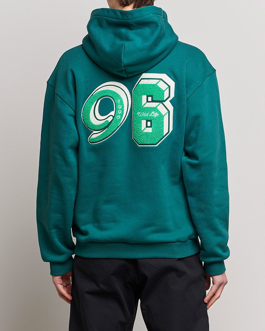 Uomini | Maglieria | J.Lindeberg | Karson Graphic Organic Cotton Hoodie Rain Forest