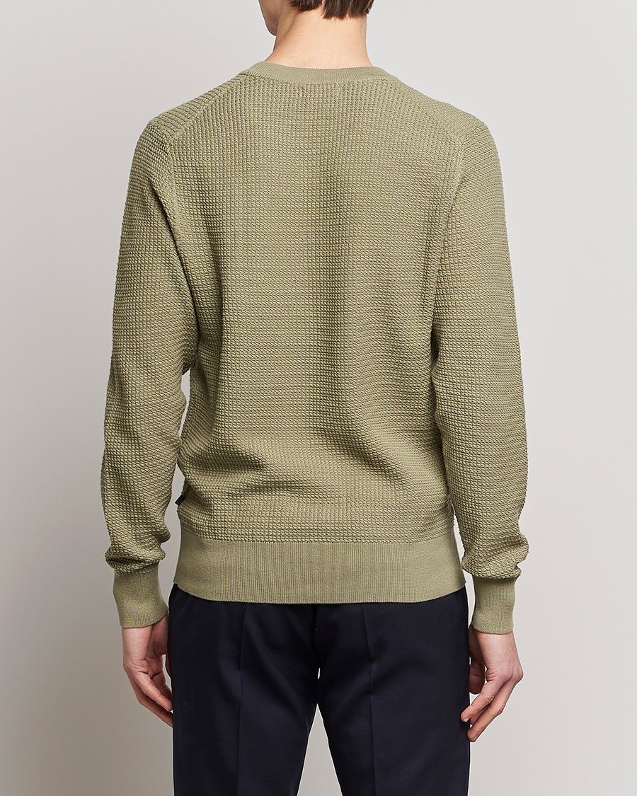 Uomini | Maglieria | J.Lindeberg | Arthur Structure Organic Cotton Crew Neck Aloe