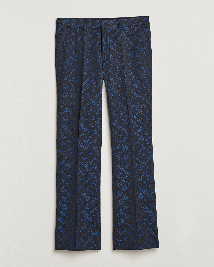 Uomini | Pantaloni | J.Lindeberg | Gomor JL Jacquard Trousers Navy