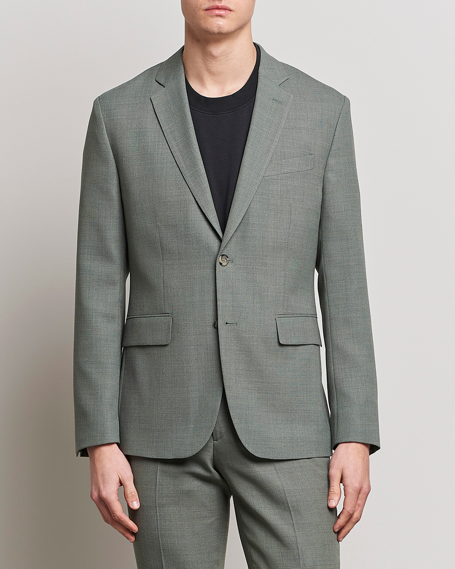 Uomini | Blazers | J.Lindeberg | Hopper Active Hopsack Blazer Aloe