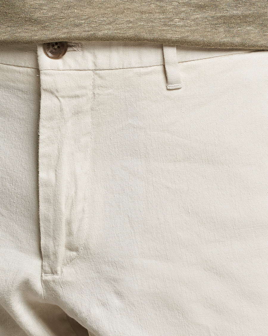 Uomini | Pantaloni | J.Lindeberg | Grant Stretch Cotton/Linen Trousers Turtledove