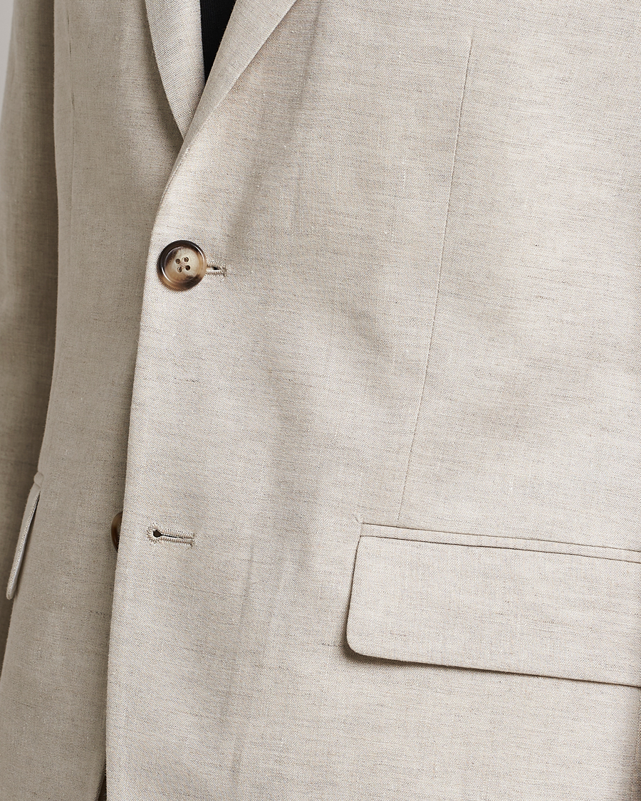Uomini | Blazers | J.Lindeberg | Hopper Super Linen Blazer Safari Beige
