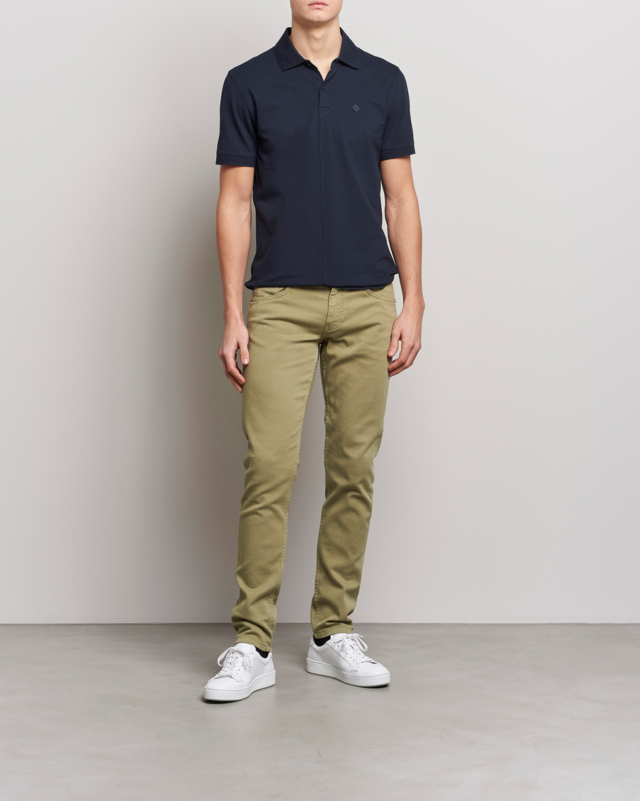 Uomini | Pantaloni | J.Lindeberg | Jay Solid Stretch 5-Pocket Trousers Aloe