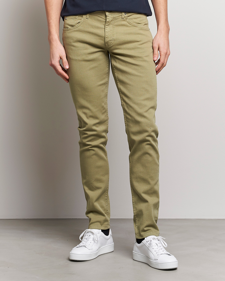 Uomini | Pantaloni | J.Lindeberg | Jay Solid Stretch 5-Pocket Trousers Aloe