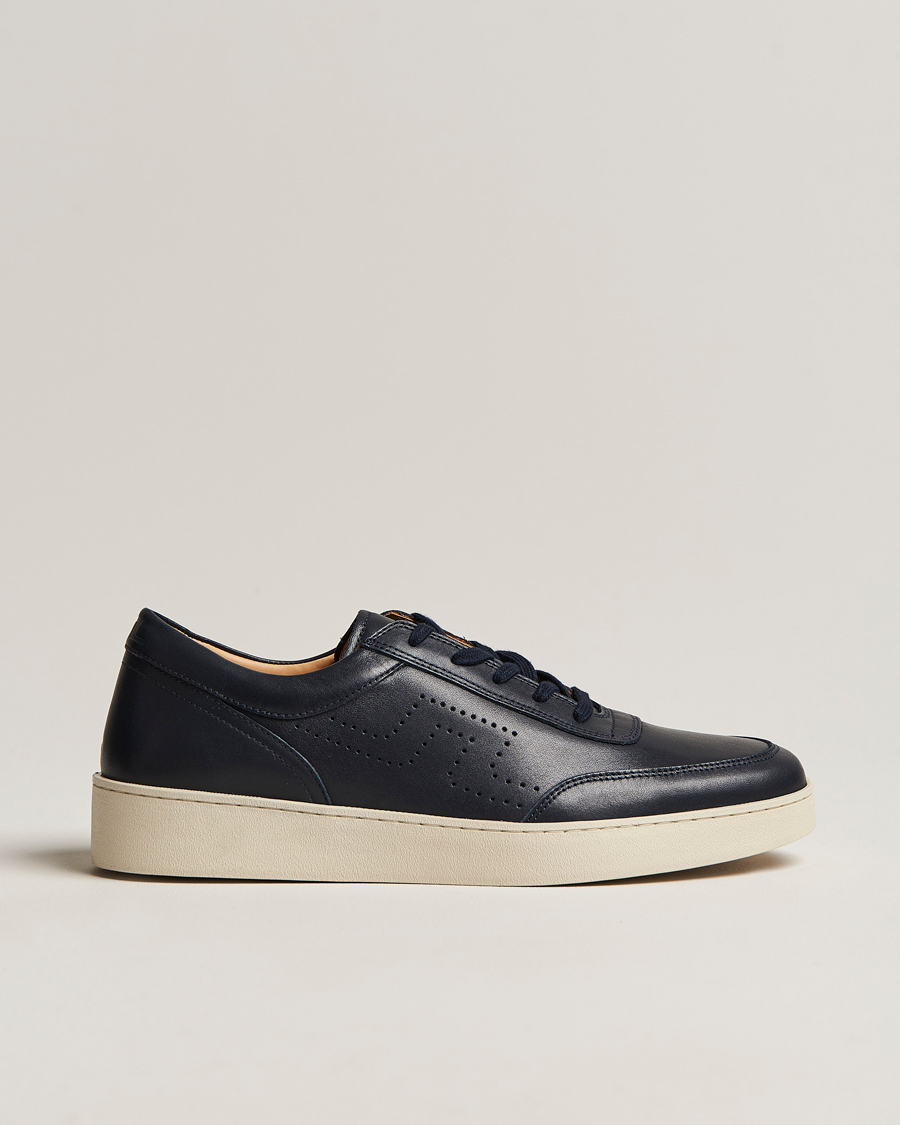 Uomini | J.Lindeberg Art Tennis Leather Sneaker Navy | J.Lindeberg | Art Tennis Leather Sneaker Navy