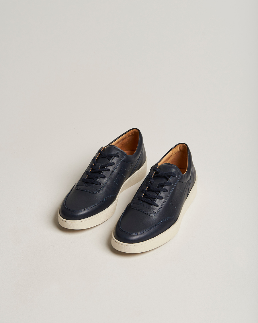 Uomini | J.Lindeberg Art Tennis Leather Sneaker Navy | J.Lindeberg | Art Tennis Leather Sneaker Navy