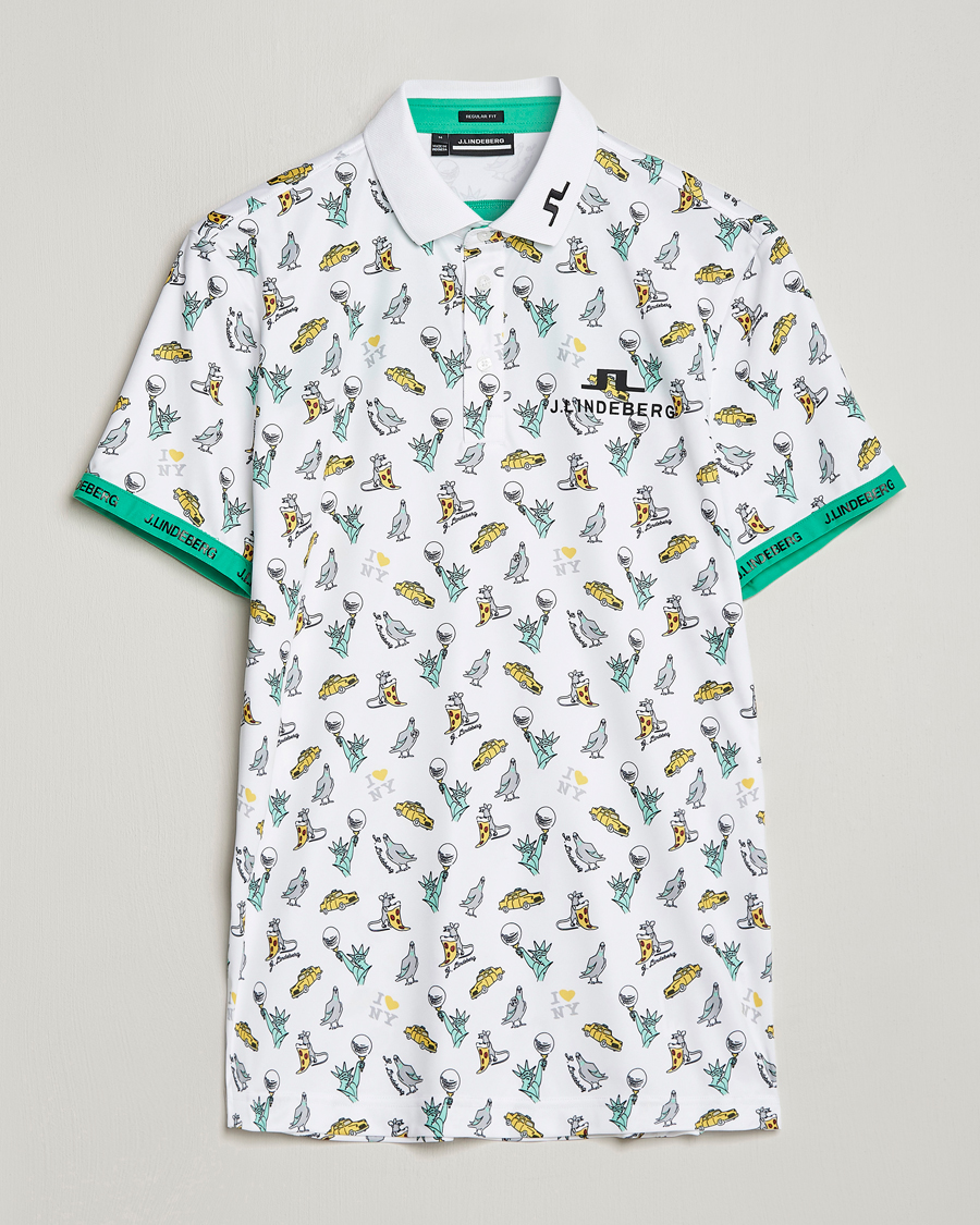 Uomini | Polo | J.Lindeberg | KV PGA Printed Jersey Polo White