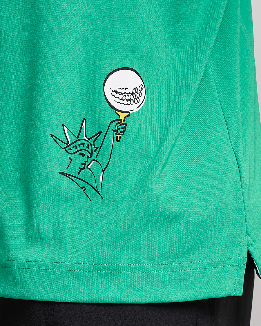 Uomini | Polo | J.Lindeberg | KV PGA Printed Jersey Polo Blarney Green