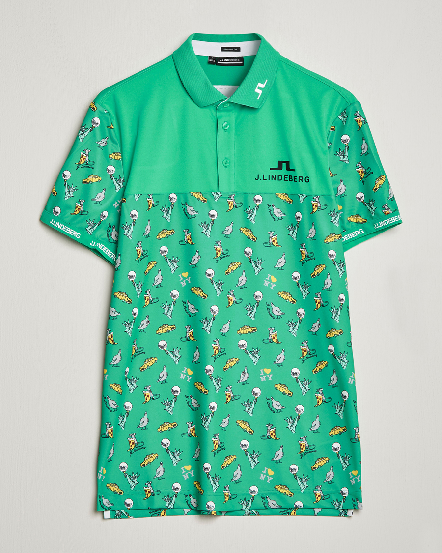 Uomini | Polo | J.Lindeberg | Jeff PGA TX Jersey Polo Blarney Green