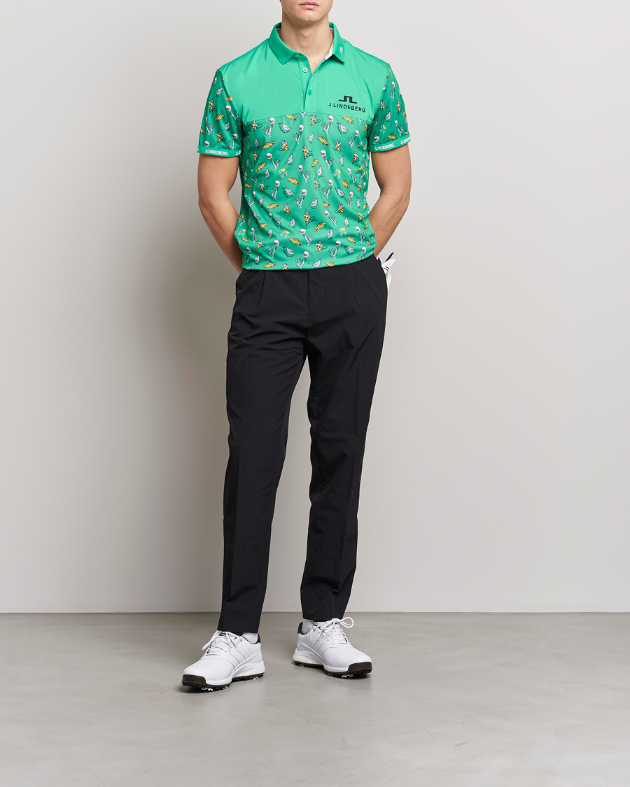 Uomini | Polo | J.Lindeberg | Jeff PGA TX Jersey Polo Blarney Green