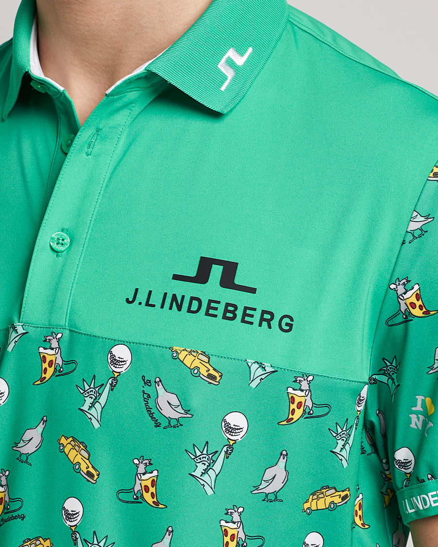 Uomini | Polo | J.Lindeberg | Jeff PGA TX Jersey Polo Blarney Green