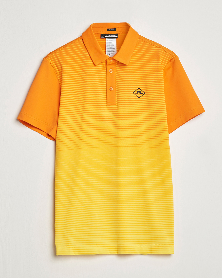 Uomini | Polo | J.Lindeberg | Lowell Faded Slim Fit Polo Russet Orange