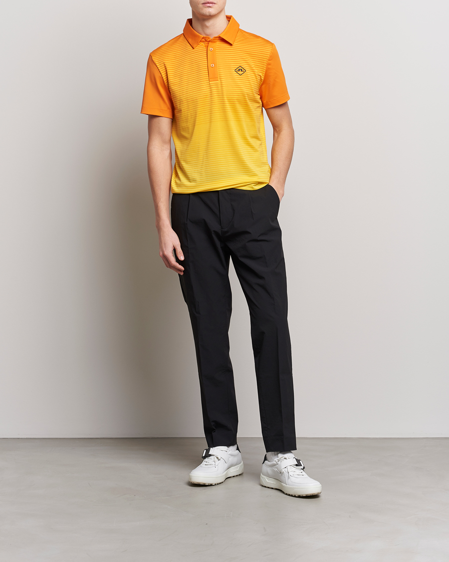 Uomini | Polo | J.Lindeberg | Lowell Faded Slim Fit Polo Russet Orange