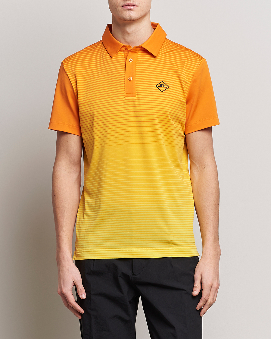 Uomini | Polo | J.Lindeberg | Lowell Faded Slim Fit Polo Russet Orange