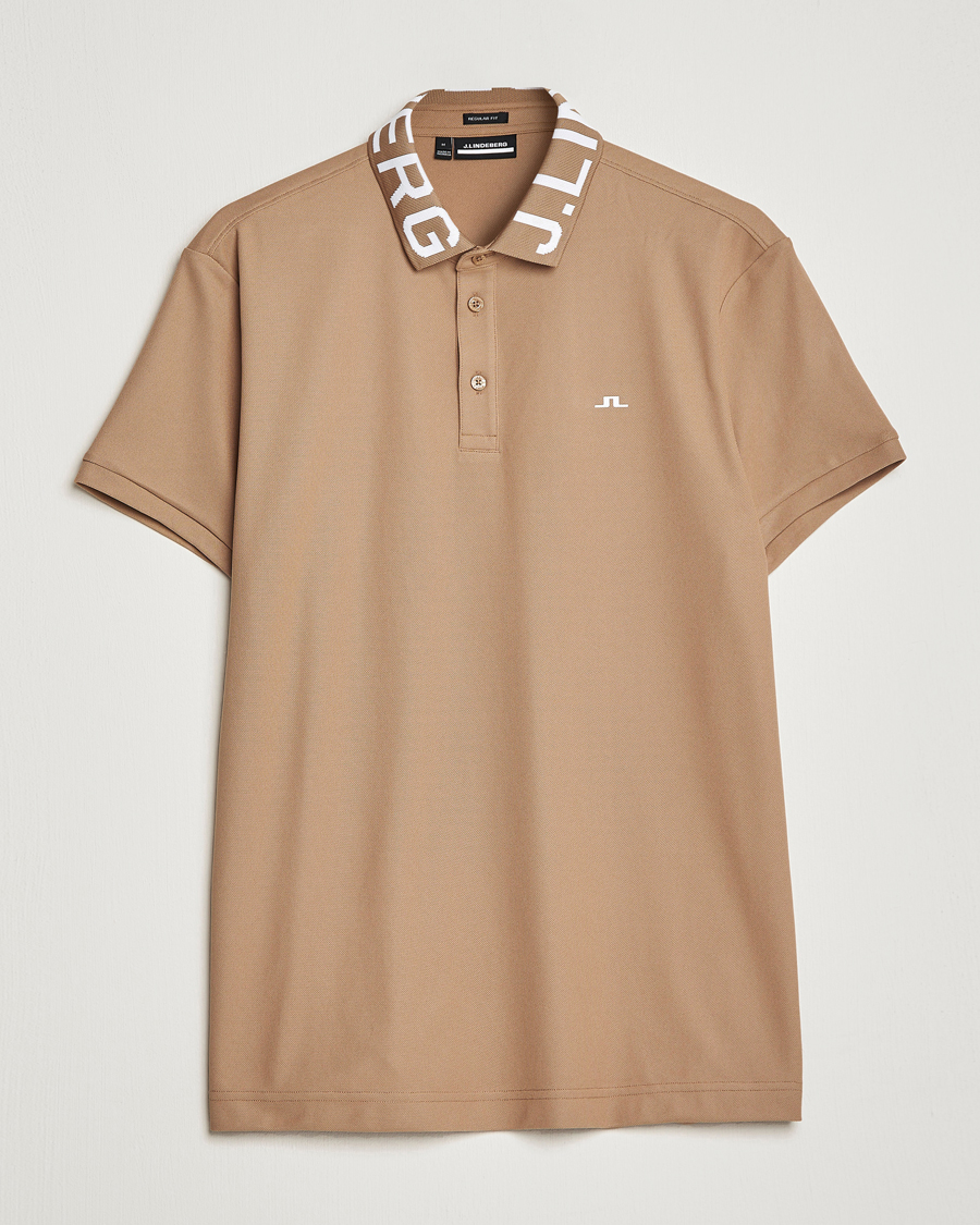 Uomini | Polo | J.Lindeberg | Gus Regular Polo Tiger Brown