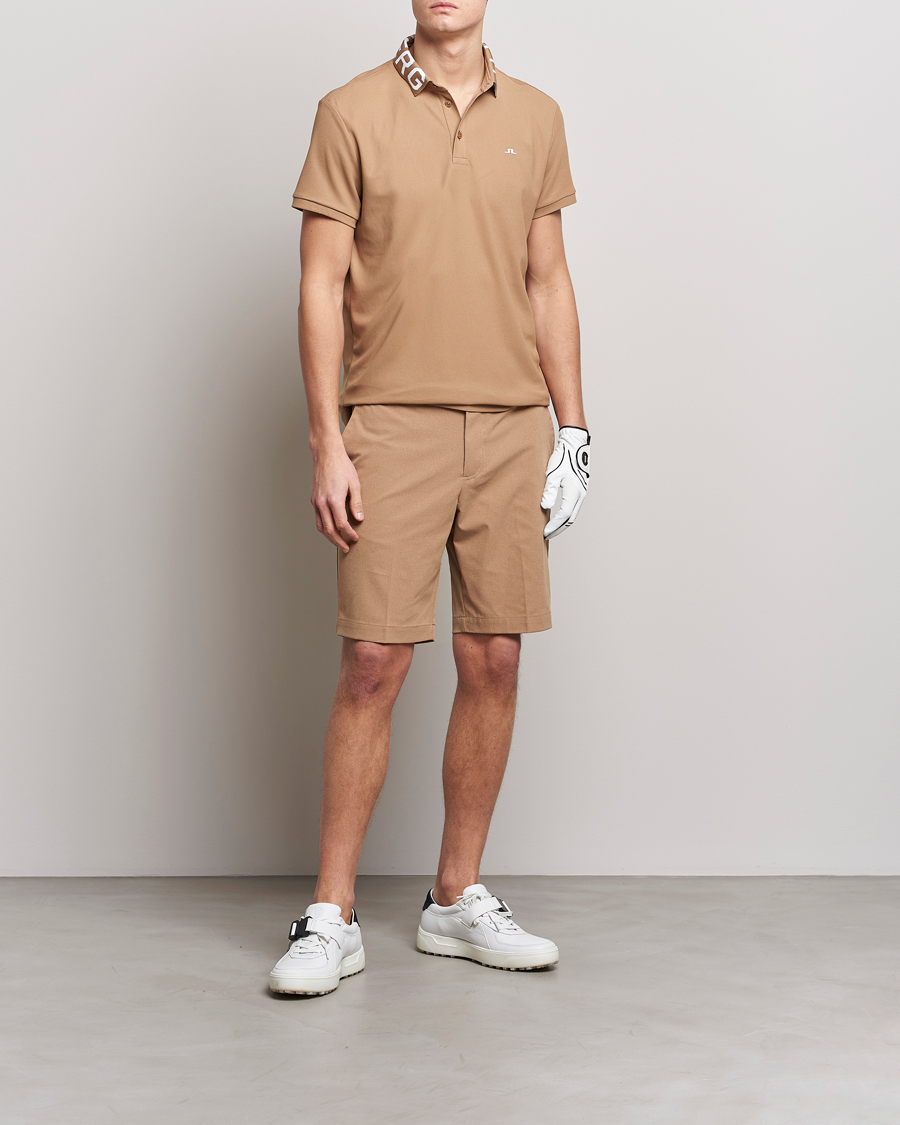 Uomini | Polo | J.Lindeberg | Gus Regular Polo Tiger Brown