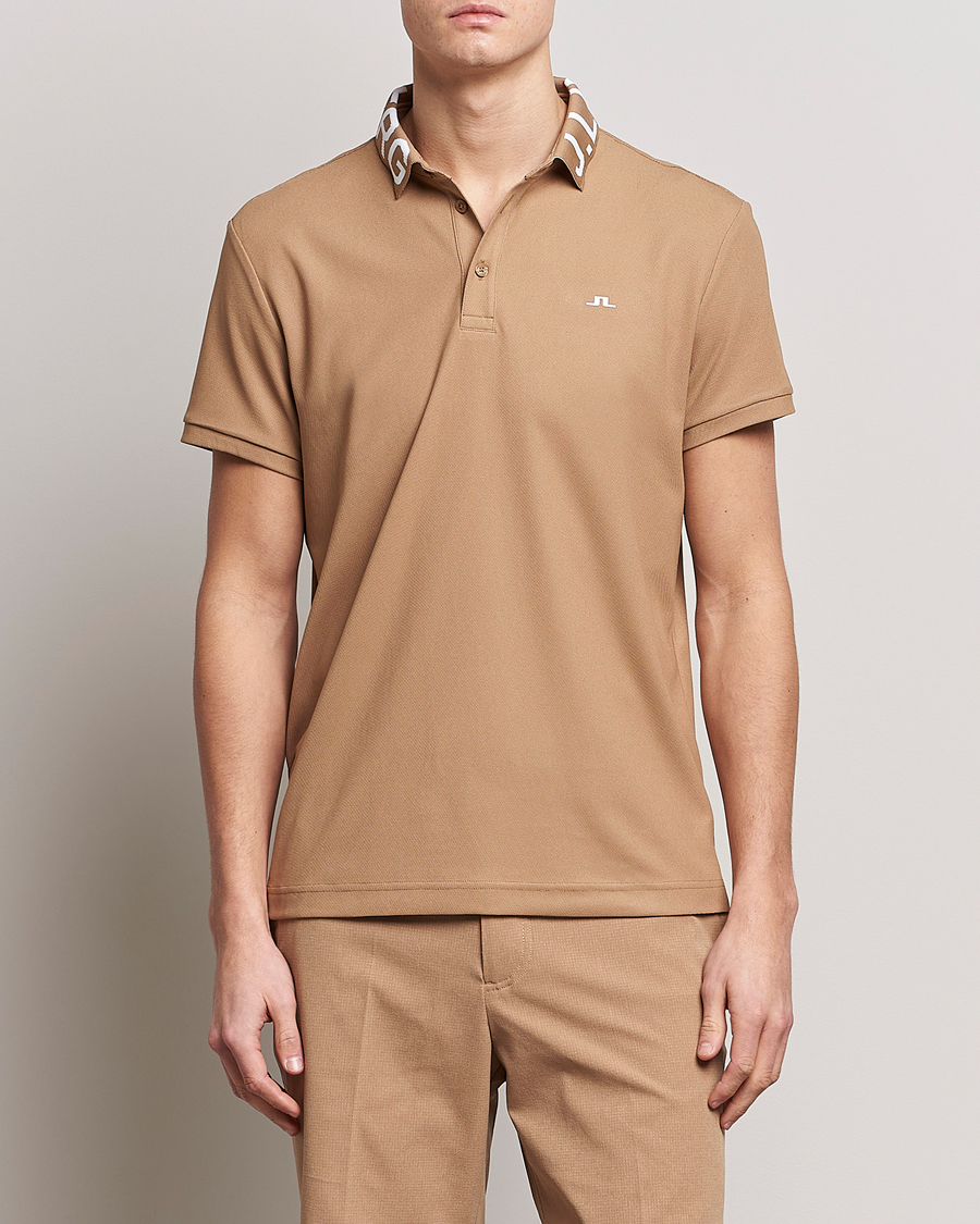 Uomini | Polo | J.Lindeberg | Gus Regular Polo Tiger Brown