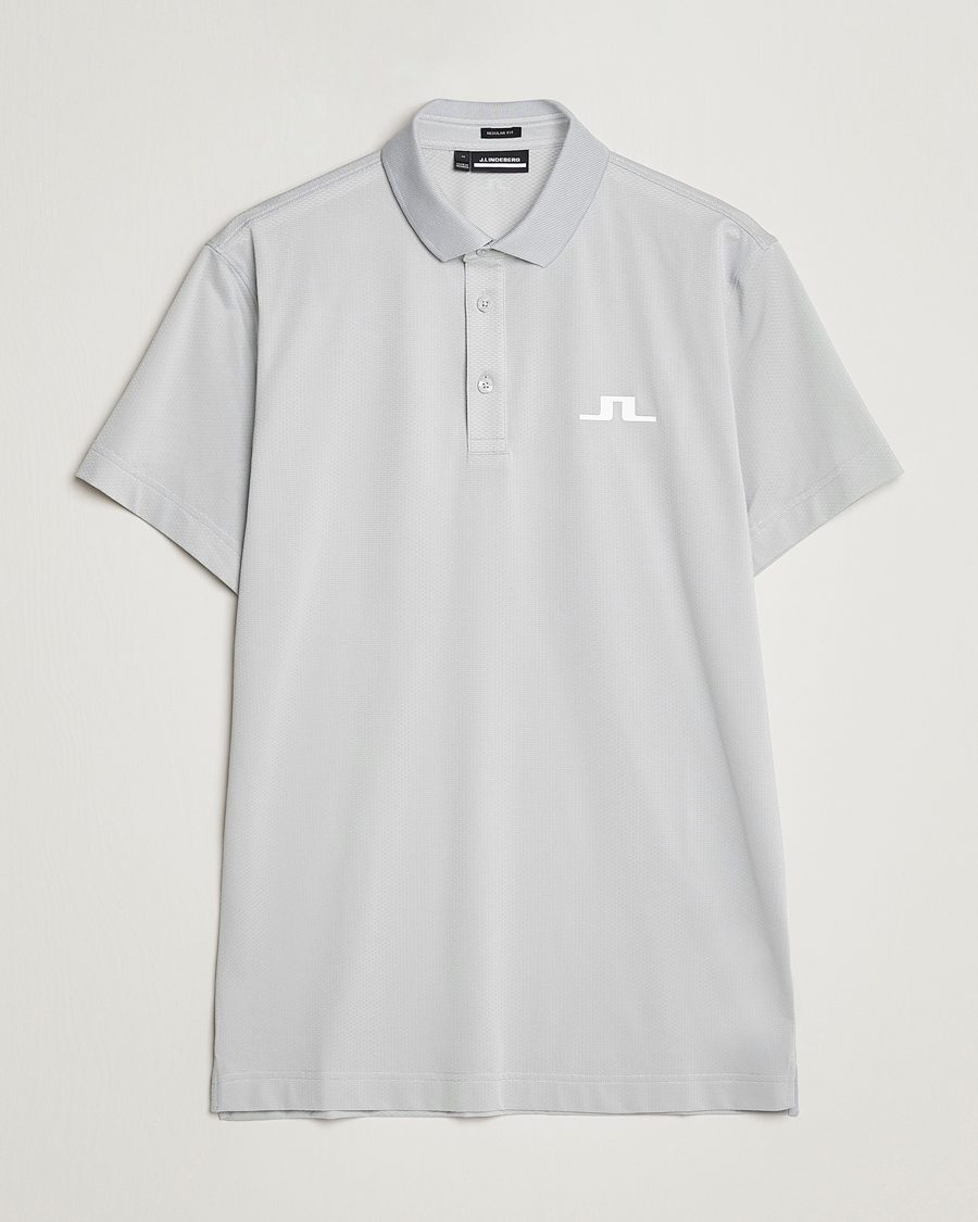 Uomini | Polo | J.Lindeberg | Bridge Regular Fit Polo High Rise Grey