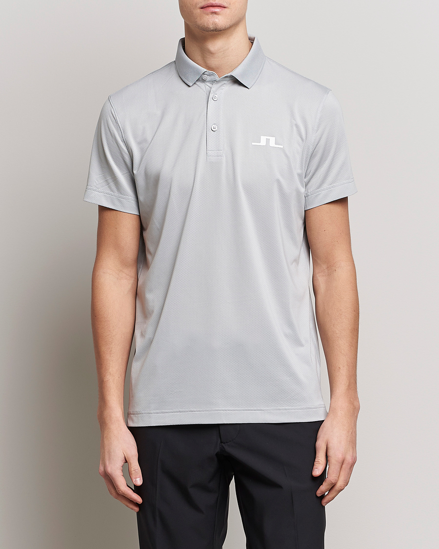 Uomini | Polo | J.Lindeberg | Bridge Regular Fit Polo High Rise Grey