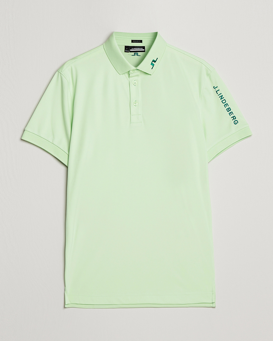 Uomini | Polo | J.Lindeberg | Tour Tech Regular Fit Polo Patina Green