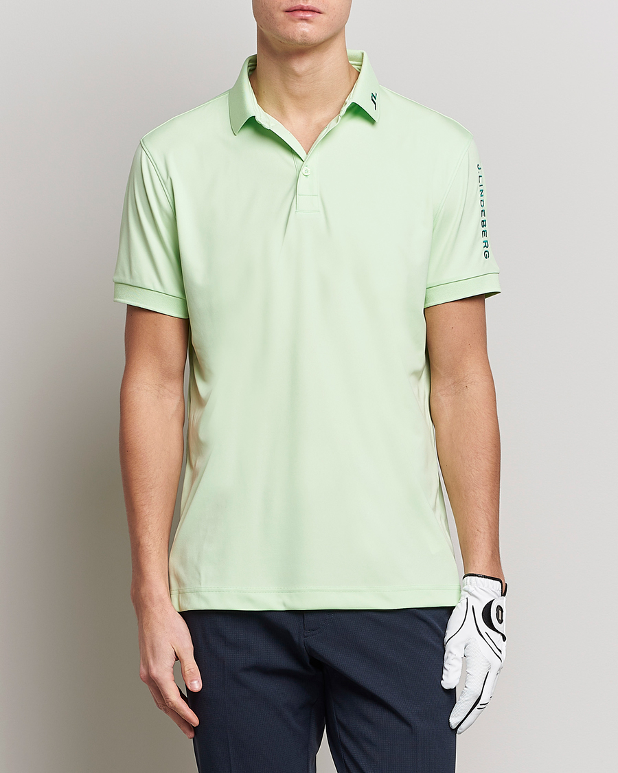Uomini | Polo | J.Lindeberg | Tour Tech Regular Fit Polo Patina Green