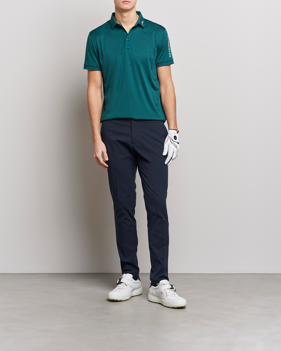 Uomini | Polo | J.Lindeberg | Tour Tech Regular Fit Polo Rain Forest Melange