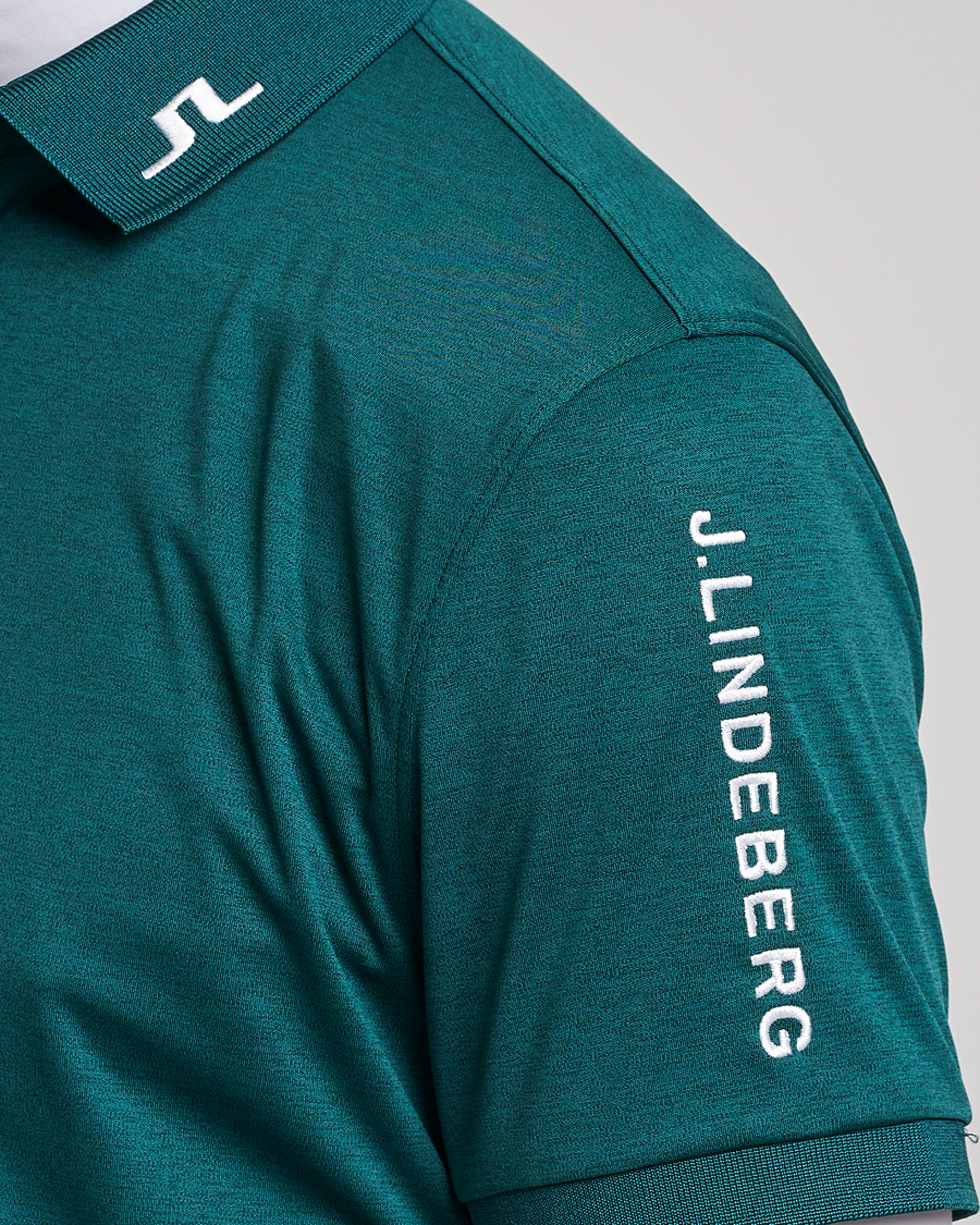 Uomini | Polo | J.Lindeberg | Tour Tech Regular Fit Polo Rain Forest Melange