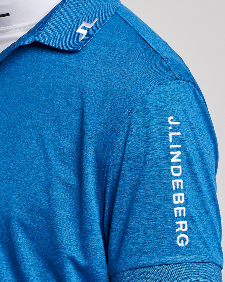 Uomini | Polo | J.Lindeberg | Tour Tech Regular Fit Polo Lapis Blue Melange
