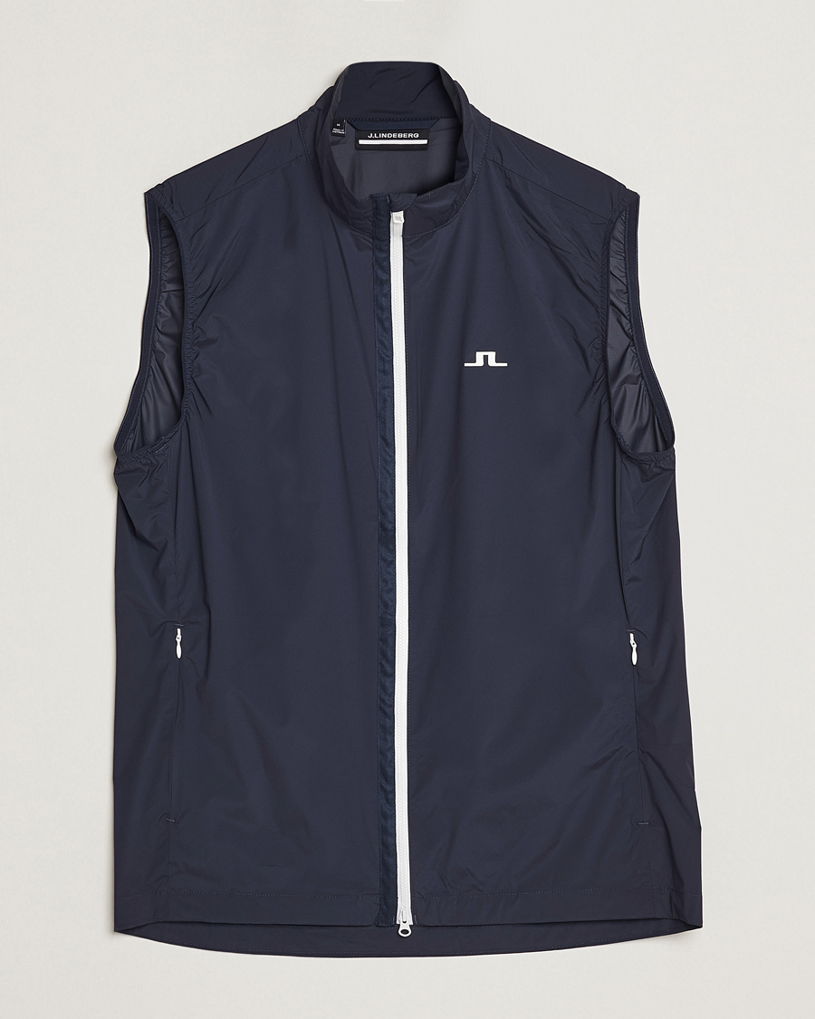 Uomini | Gilet | J.Lindeberg | Ash Light Packable Vest Navy
