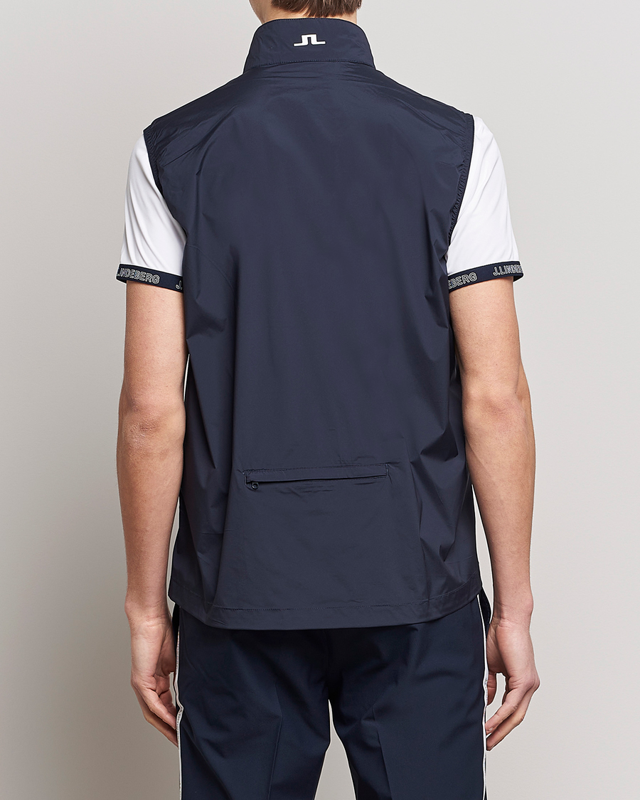 Uomini | Gilet | J.Lindeberg | Ash Light Packable Vest Navy