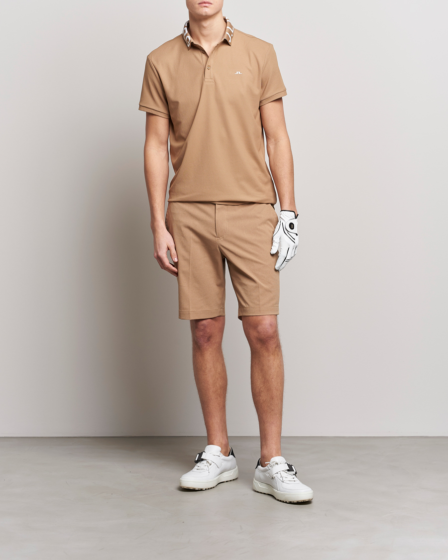 Uomini | Pantaloncini | J.Lindeberg | Vent Golf Shorts Tiger Brown