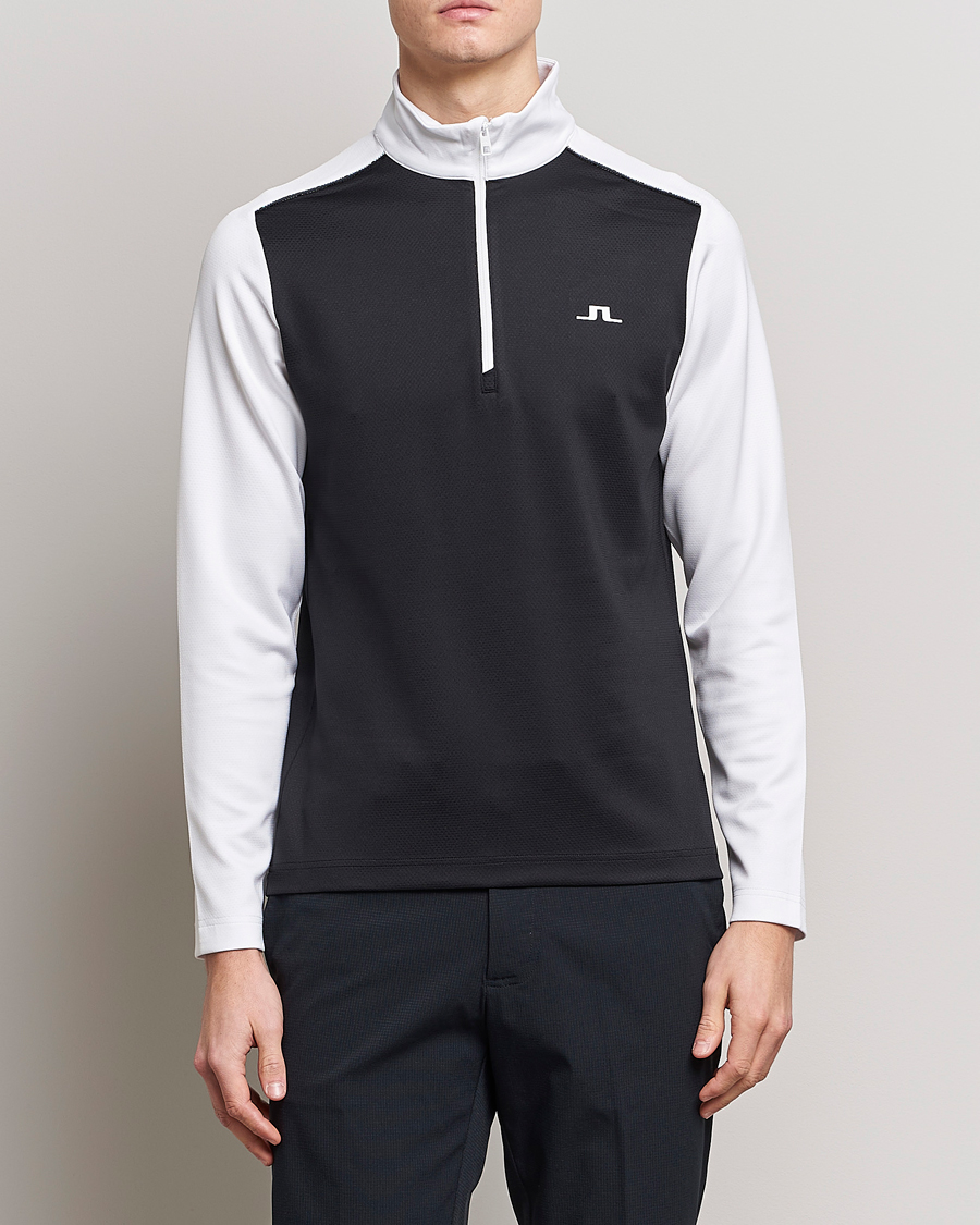 Uomini | Maglieria | J.Lindeberg | Terry Mid Layer Half Zip White