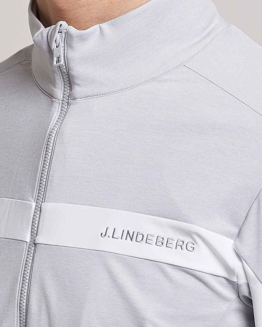 Uomini | Maglieria | J.Lindeberg | Jarvis Mid Layer Full Zip Light Grey Melange