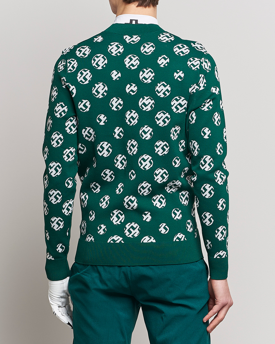 Uomini | Maglieria | J.Lindeberg | Gus Jaccquard Knitted Sweater Rain Forest