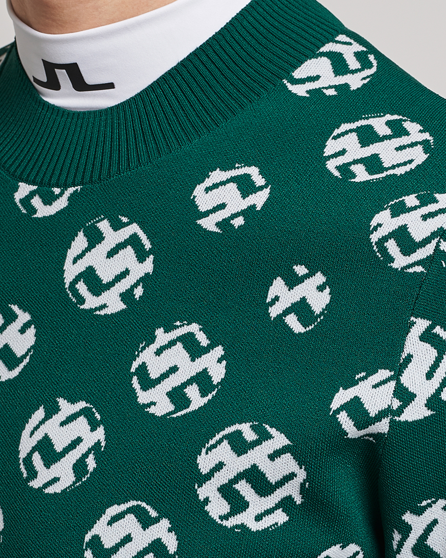 Uomini | Maglieria | J.Lindeberg | Gus Jaccquard Knitted Sweater Rain Forest