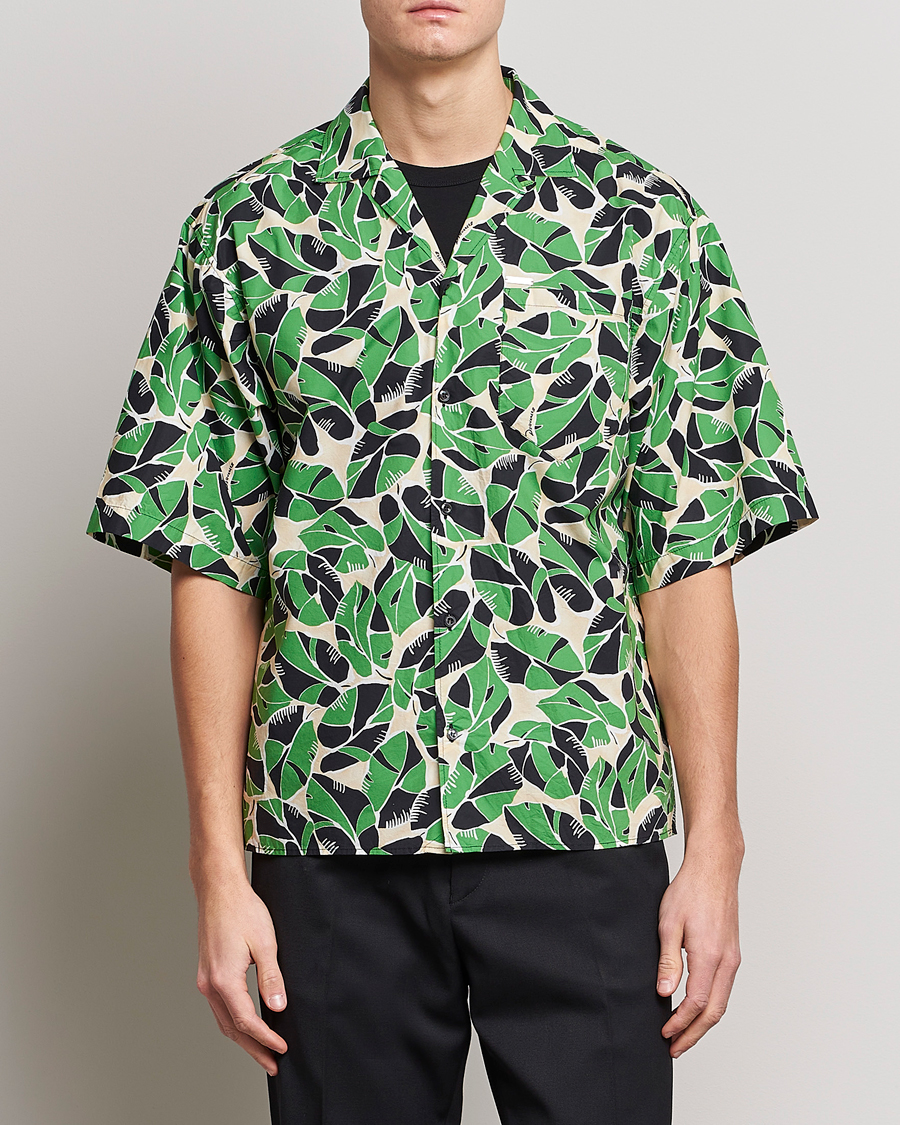 Uomini | Camicie | Dsquared2 | Printed Bowling Shirt Beige/Green