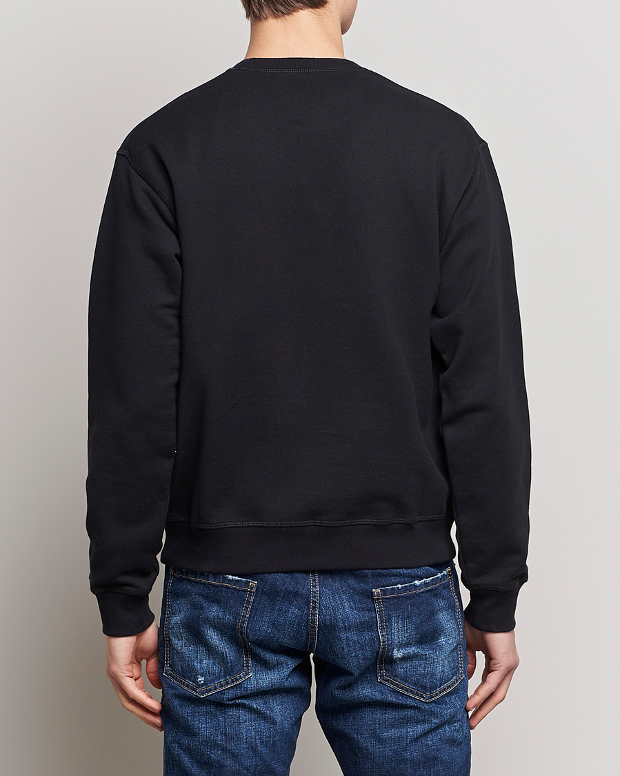 Uomini | Maglieria | Dsquared2 | Printed Cotton Sweatshirt Black
